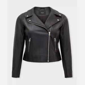 Torrid Black Vegan Leather Moto Jacket